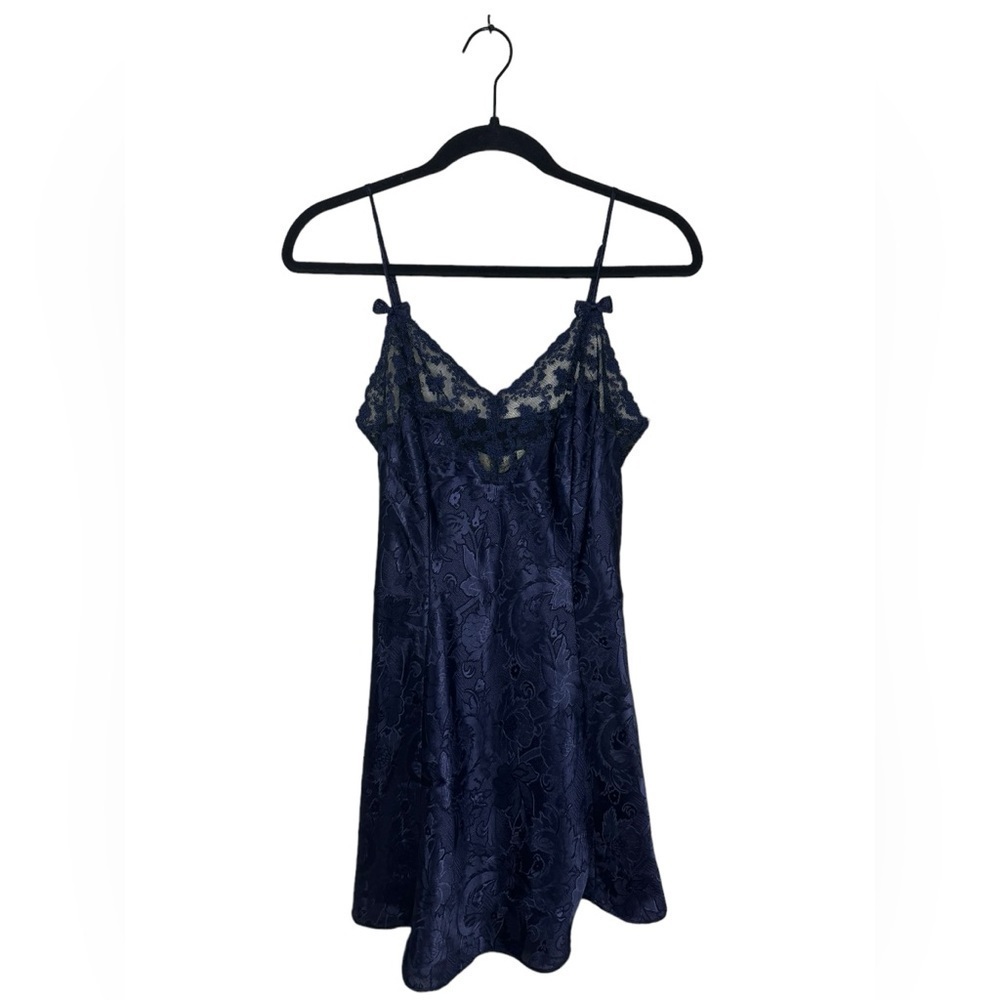 Victorias Secret Vintage Gold Label Purple Lace Slip Dress Size Small
